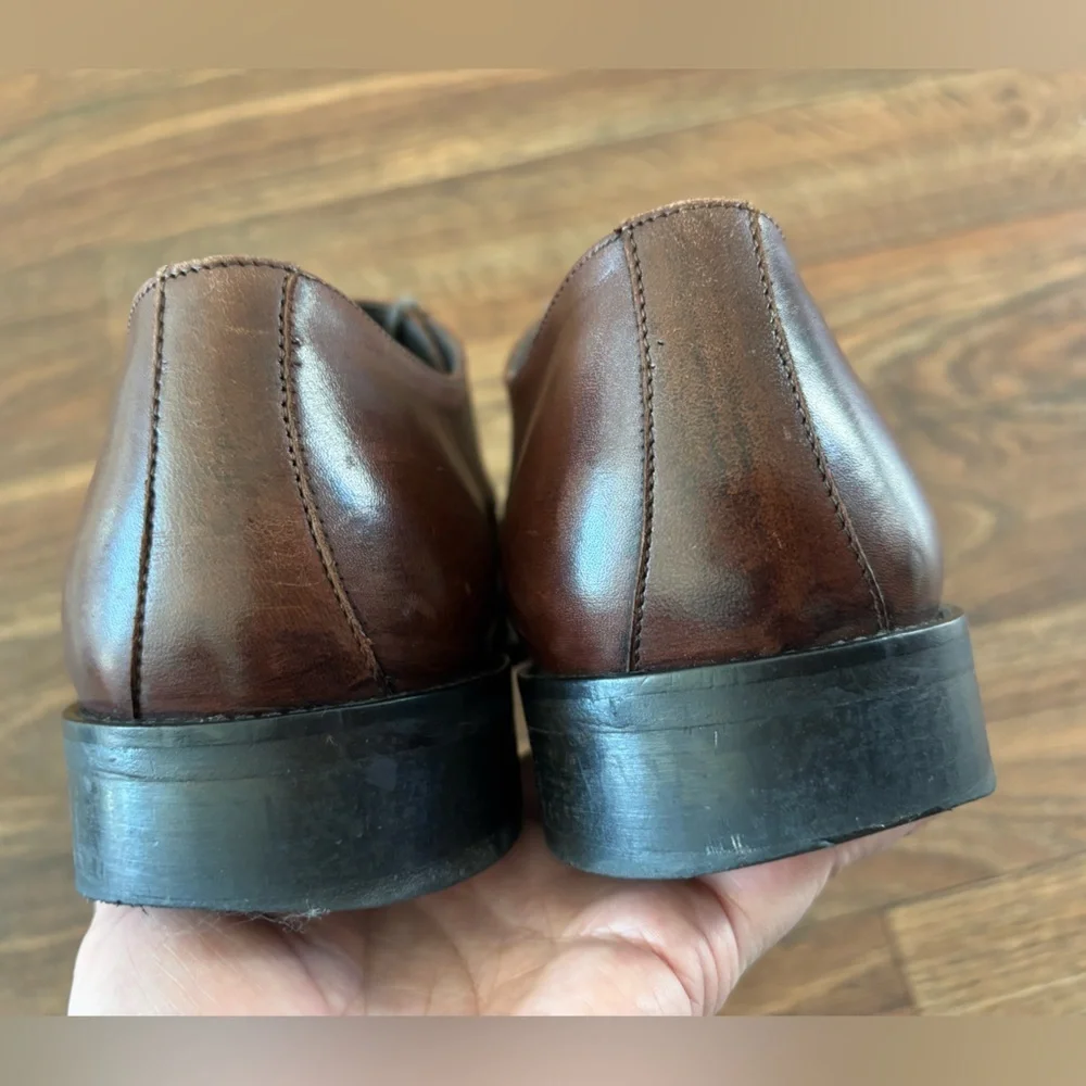 TO BOOT NEW YORK Cap Toe Oxfords | Size 10 | Dark Brown Leather | Made in Italy